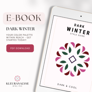 Dark Winter e-book with comprehensive color analysis and style advice. Discover which colors and garments enhance your look.