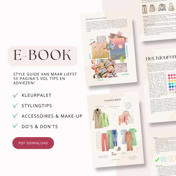 Light Spring style guide preview. Ontdek zachte, frisse kleuren en modeadvies dat perfect past bij het Light Spring kleurtype.