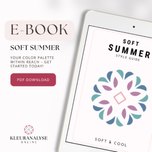 Soft Summer e-book featuring a detailed color palette, clothing advice and tips on accessories that flatter Soft Summer types.