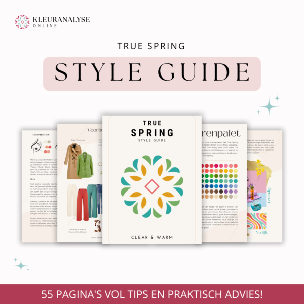 True Spring style guide met modeadvies, kleurcombinaties en make-up tips voor een sprankelende en warme uitstraling.