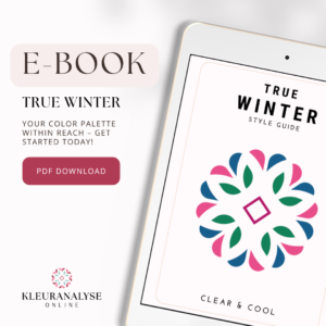 True Winter e-book with color advice and styling tips. Your perfect color palette within reach. Download the PDF.