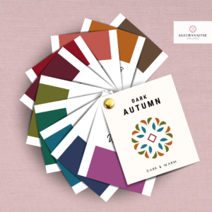 Dark Autumn kleurenwaaier met 56 kleuren voor een diep en warm herfsttype
