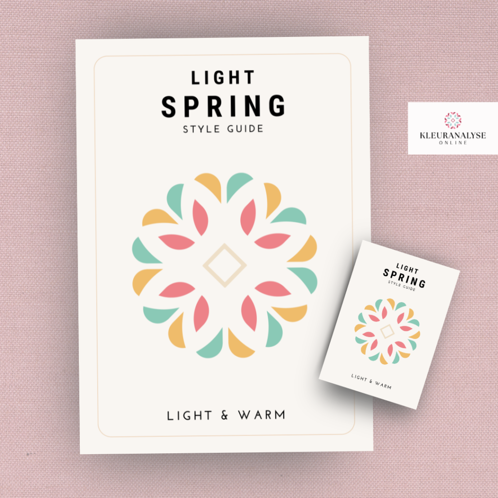 Light Spring gids en pocket guide met kleuradvies en kledingadvies voor een licht en fris lentetype