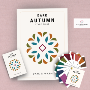 Dark Autumn kleurpakket met kleurenwaaier, style guide en pocket guide voor een warm en diep herfsttype