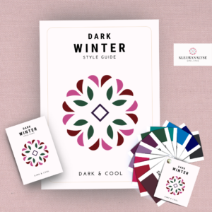 Dark Winter kleurpakket met kleurenwaaier, style guide en pocket guide voor een diep en krachtig wintertype