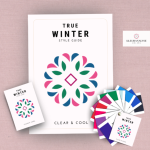 True Winter kleurpakket met kleurenwaaier, style guide en pocket guide voor een koel en intens wintertype