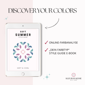 Discover Your Colors Paket mit einer persönlichen Farbanalyse und einem E-Book Style Guide. Enthält Mode- und Make-up-Beratung. 