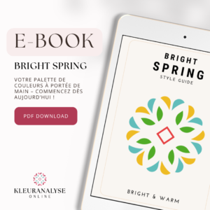 Couverture de l’e-book Guide de style Printemps Lumineux. Contient un conseil couleur complet pour les types Printemps Lumineux, disponible en PDF. 